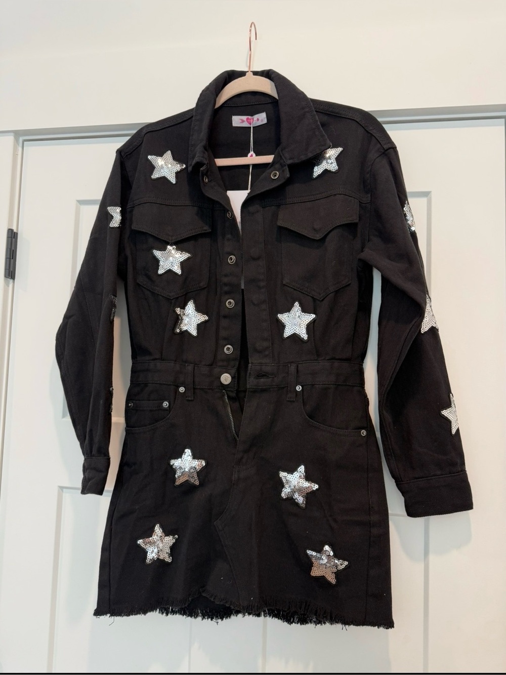 Buddy Love Denim Star Patch Dress
